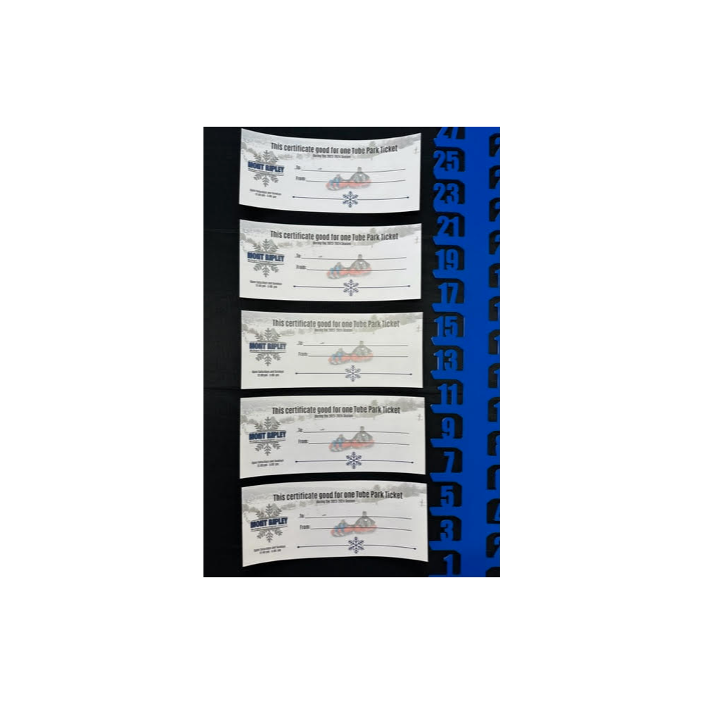 Mont Ripley Tube Park Tickets Set 2